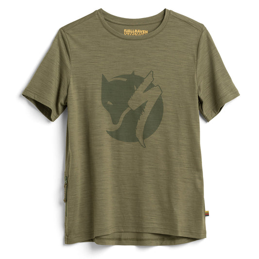 Fjallraven x Specialized Womens Wool T-shirt Green - The Sporting Lodge