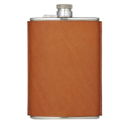 James Purdey 8oz Hand Stitched Leather Flask Tan - The Sporting Lodge