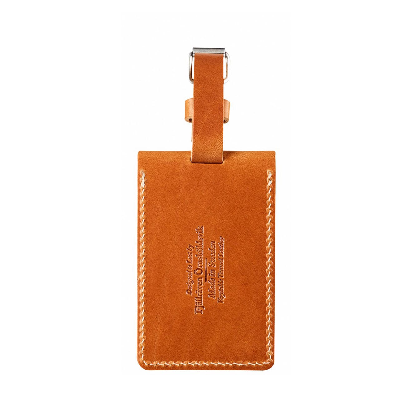 Fjallraven Leather Luggage Tag Leather Cognac - The Sporting Lodge