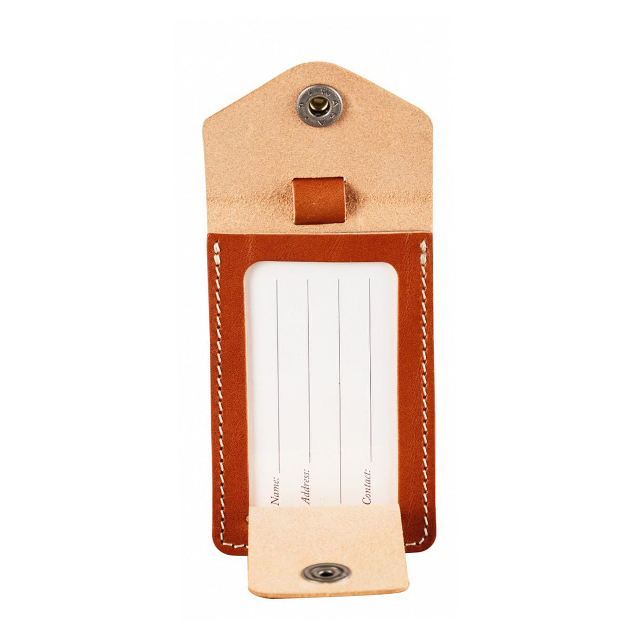 Fjallraven Leather Luggage Tag Leather Cognac - The Sporting Lodge
