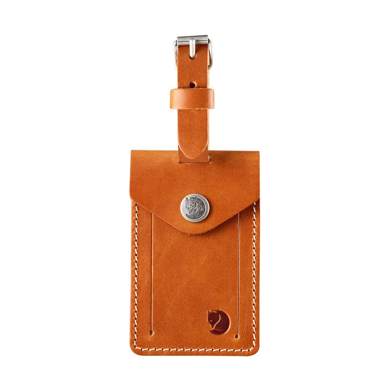 Fjallraven Leather Luggage Tag Leather Cognac - The Sporting Lodge