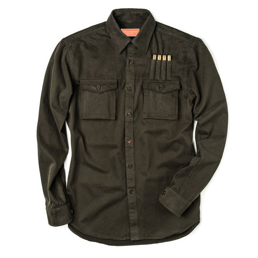 Westley Richards The Expedition Safari Shirt Brushed Green - The Sporting Lodge