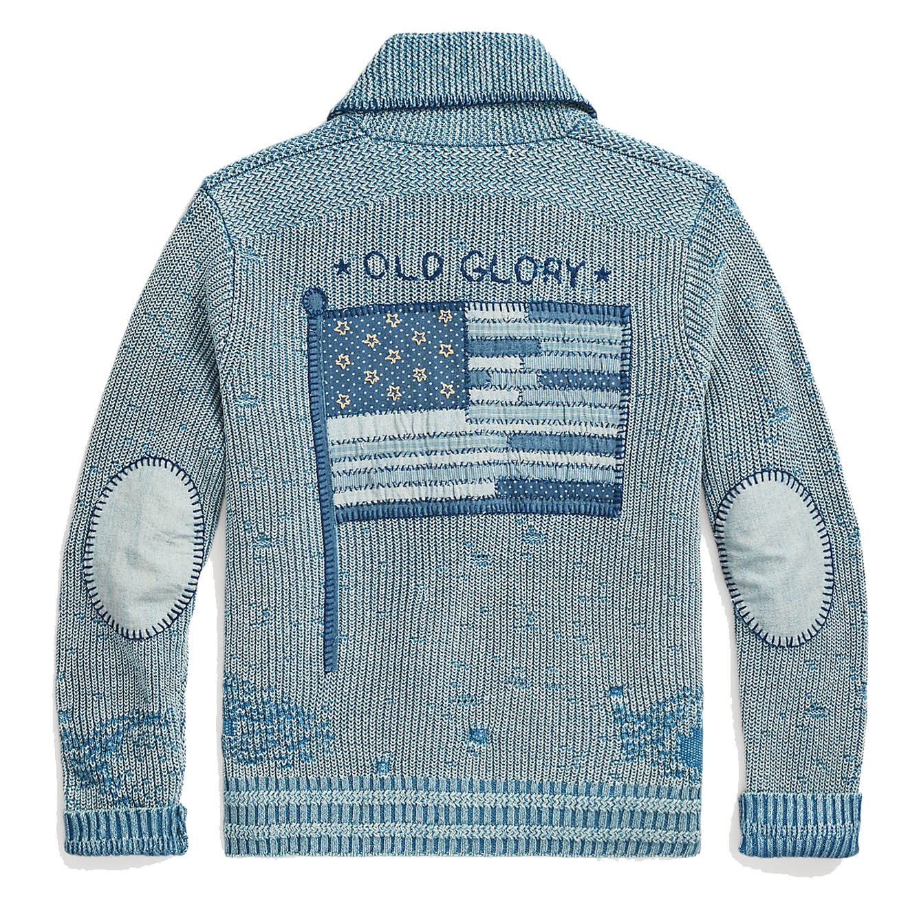 RRL by Ralph Lauren Cotton Linen Cardigan Light Indigo - The Sporting Lodge