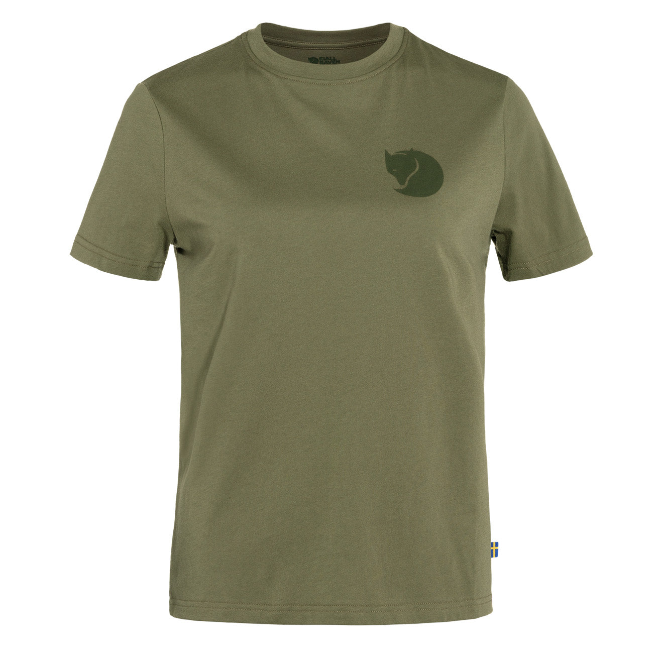 Fjallraven Womens Fox Boxy Logo T-Shirt Green - The Sporting Lodge