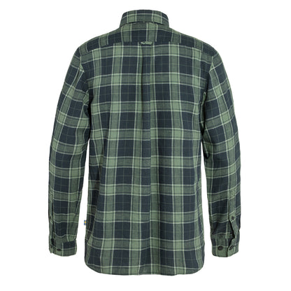 Fjallraven Ovik Travel Shirt LS Dark Navy / Patina Green - The Sporting Lodge