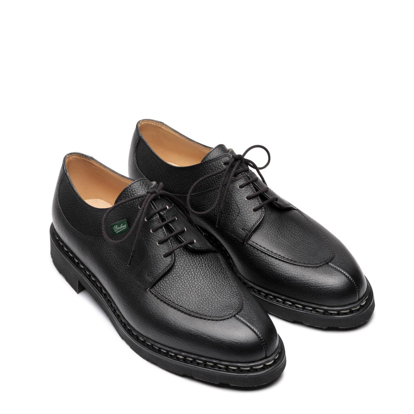 Paraboot Avignon Shoe Grained Black Leather - The Sporting Lodge