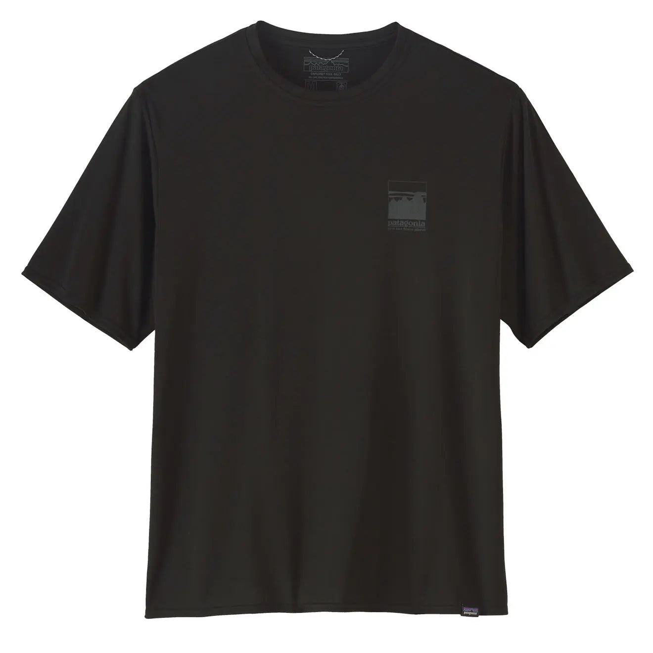 Patagonia Capilene Cool Daily Graphic Shirt Alpine Icon / Black - The Sporting Lodge