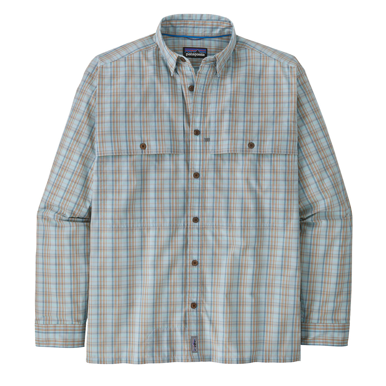 Patagonia L S Island Hopper Shirt Down River Steam Blue