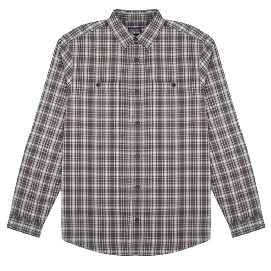Patagonia L/S Pima Cotton Shirt Fractures / Forge Grey - The Sporting Lodge