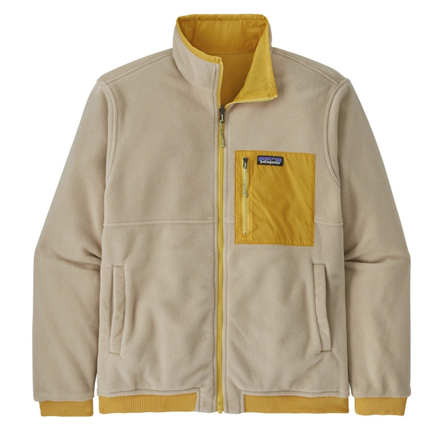 Patagonia Reversible Shelled Microdini Fleece Jacket Surfboard Yellow The Sporting Lodge