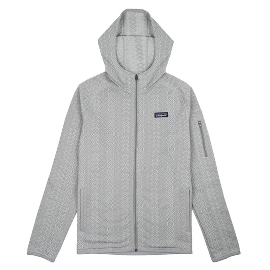 Patagonia Womens Better Sweater Hoody Frozen Jaquard Salt Grey - The Sporting Lodge