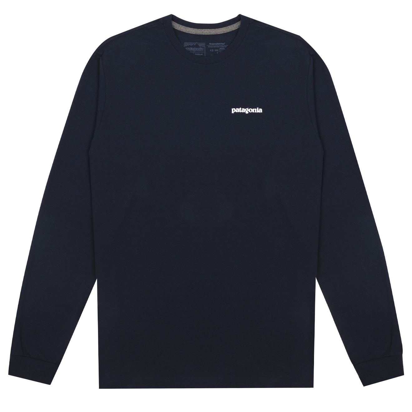Patagonia L/S Fitz Roy Trout Responsibili-Tee New Navy - The Sporting Lodge