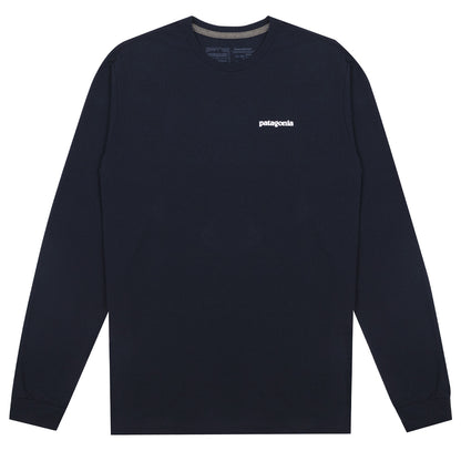 Patagonia L/S Fitz Roy Trout Responsibili-Tee New Navy - The Sporting Lodge