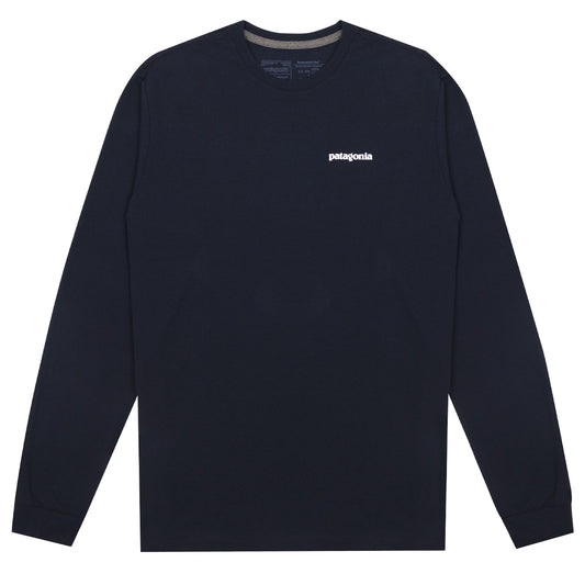 Patagonia L/S Fitz Roy Trout Responsibili-Tee New Navy - The Sporting Lodge