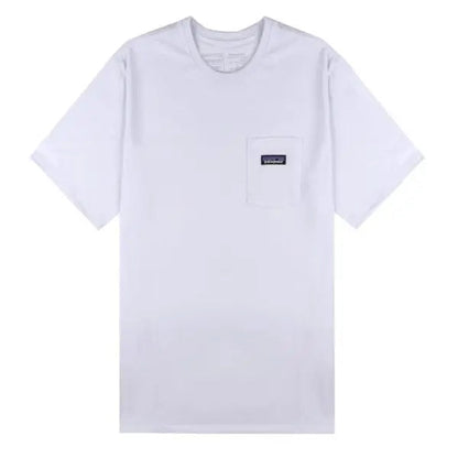 Patagonia P-6 Label Pocket Responsibili-Tee White - The Sporting Lodge