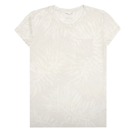 Patagonia Womens Mainstay Tee Kelp and Sand Big Dyno White - The Sporting Lodge