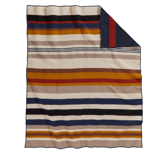 Pendleton Bridger Wool Throw With Carrier Boulder Stripe - The Sporting Lodge