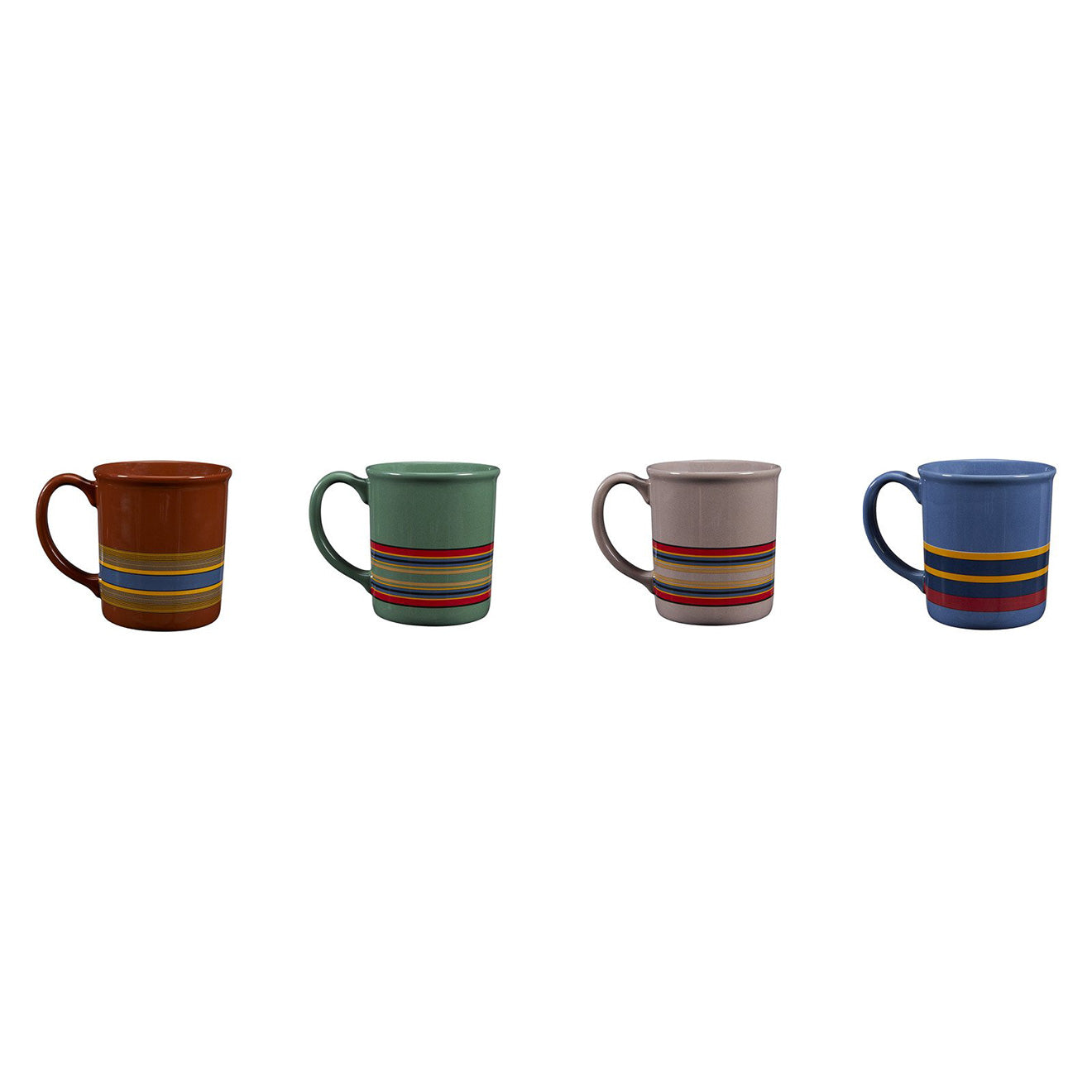 Pendleton Ceramic Mug Set of 4 Camp Stripe - The Sporting Lodge