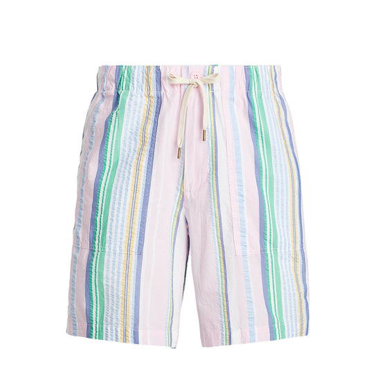 Polo Ralph Lauren 8 inch Relaxed Fit Seersucker Short Pink / Blue Multi - The Sporting Lodge