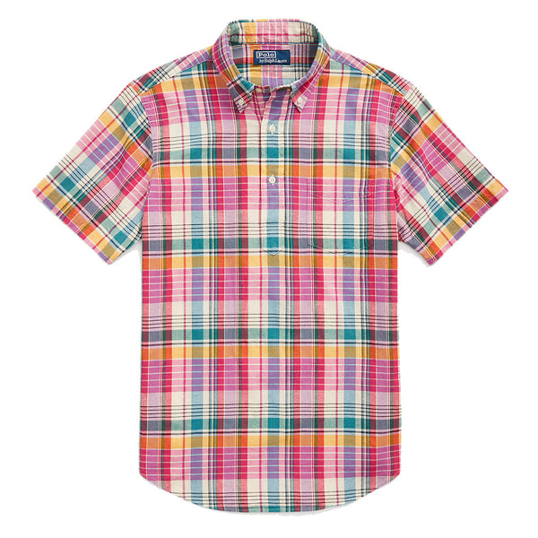 Polo Ralph Lauren Classic Fit Madras Popover Shirt Pink/Cream