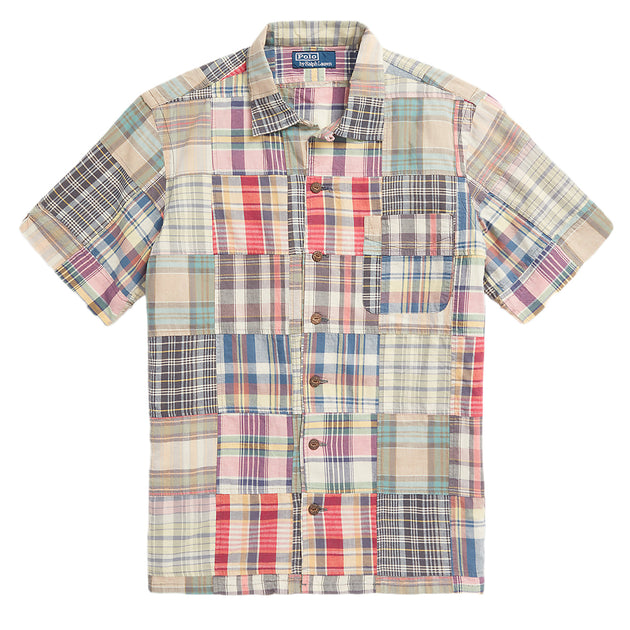 Polo Ralph Lauren Classic Fit Patchwork Madras Camp Shirt Key West