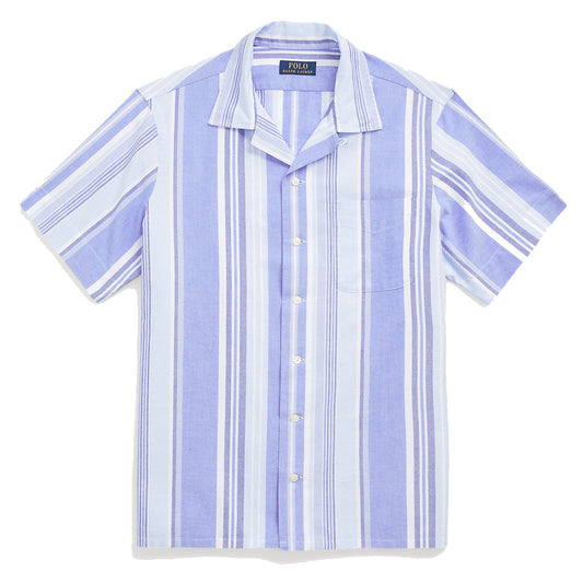 Polo Ralph Lauren Classic Fit Striped Oxford Camp Shirt Blue Multi - The Sporting Lodge