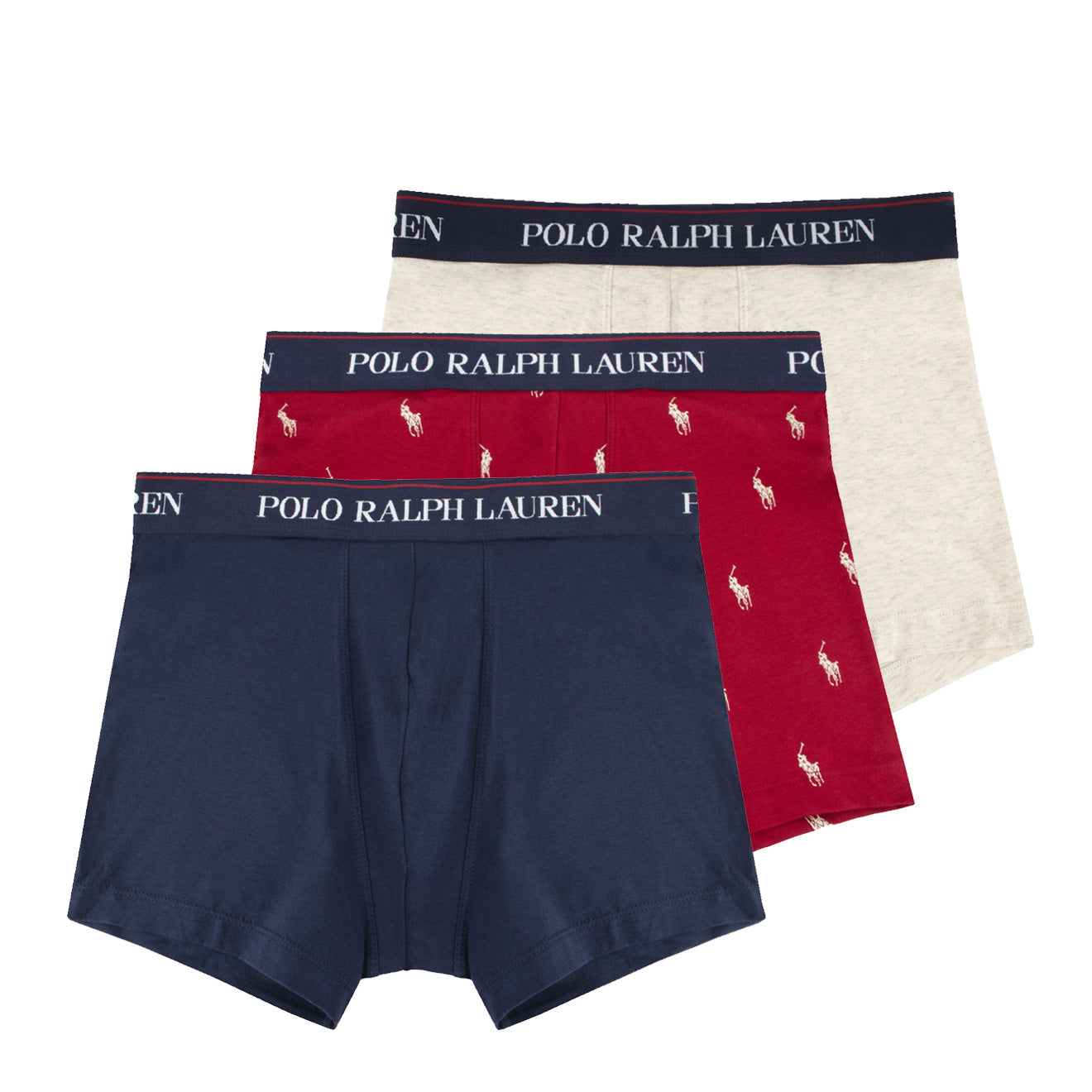 Polo Ralph Lauren Classic Trunk 3-Pack Navy / Red / Oat Heather - The Sporting Lodge