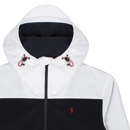 Polo Ralph Lauren Colour-Blocked Hooded Jacket Pure White Multi - The Sporting Lodge
