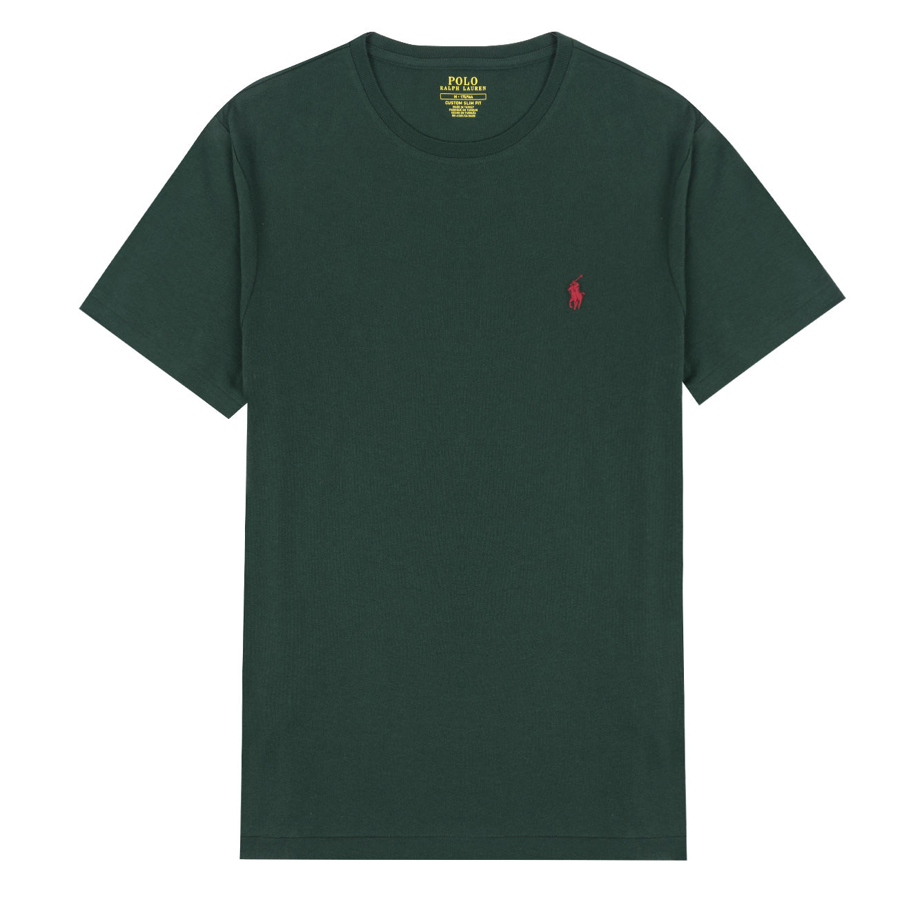 Polo Ralph Lauren Custom Slim Fit Cotton T-Shirt College Green - The Sporting Lodge