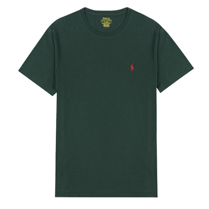 Polo Ralph Lauren Custom Slim Fit Cotton T-Shirt College Green - The Sporting Lodge