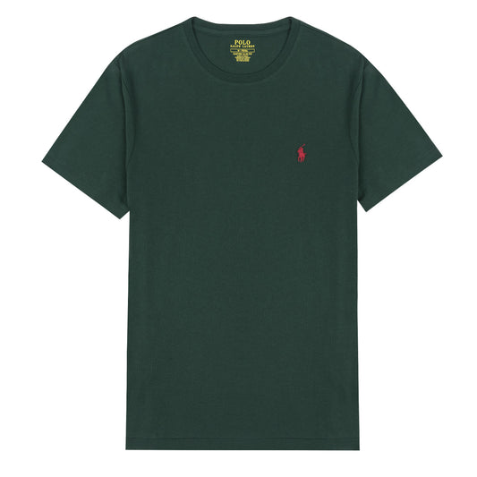 Polo Ralph Lauren Custom Slim Fit Cotton T-Shirt College Green - The Sporting Lodge