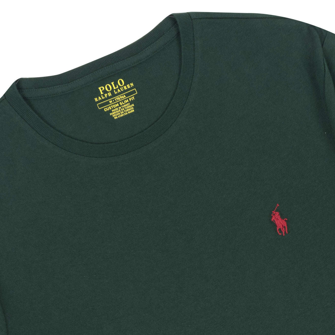 Polo Ralph Lauren Custom Slim Fit Cotton T-Shirt College Green - The Sporting Lodge