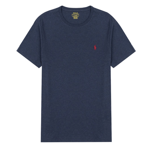 Polo Ralph Lauren Custom Slim Fit Cotton T-Shirt Medieval Blue Heather - The Sporting Lodge