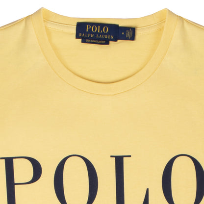 Polo Ralph Lauren Custom Slim Fit Logo Jersey T-Shirt Empire Yellow - The Sporting Lodge
