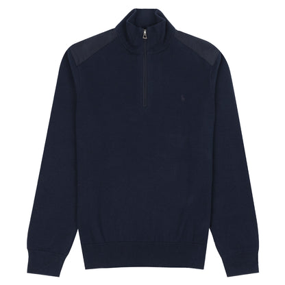 Polo Ralph Lauren Hybrid Half Zip Knit Piper Navy - The Sporting Lodge