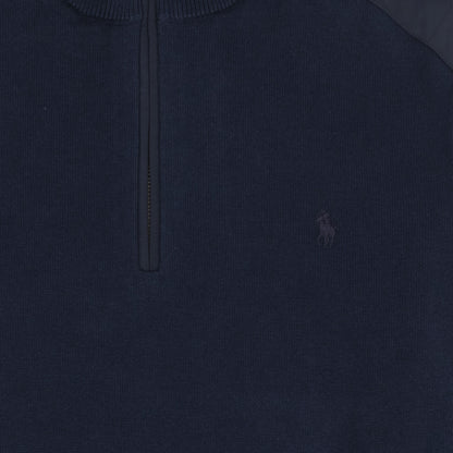 Polo Ralph Lauren Hybrid Half Zip Knit Piper Navy - The Sporting Lodge