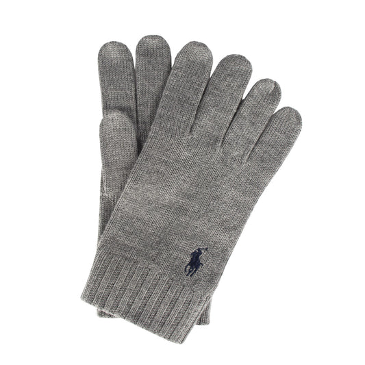 Polo Ralph Lauren Merino Wool Gloves Grey - The Sporting Lodge