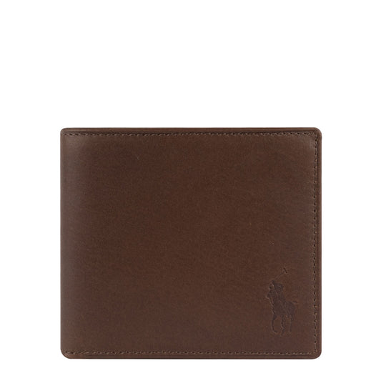 Polo Ralph Lauren Small Leather PP Billfold Wallet Camo / Brown - The Sporting Lodge