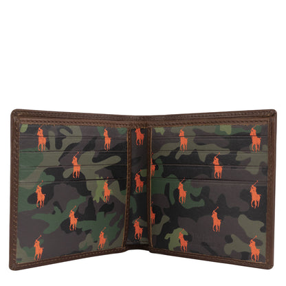Polo Ralph Lauren Small Leather PP Billfold Wallet Camo / Brown - The Sporting Lodge