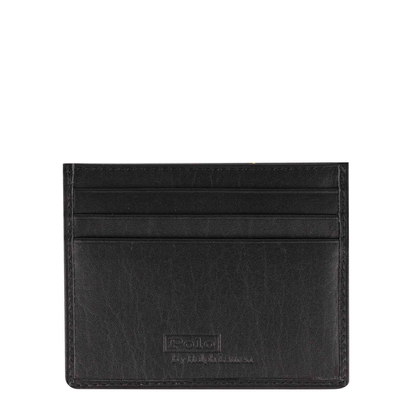 Polo Ralph Lauren Small Leather PP Card Case Black - The Sporting Lodge
