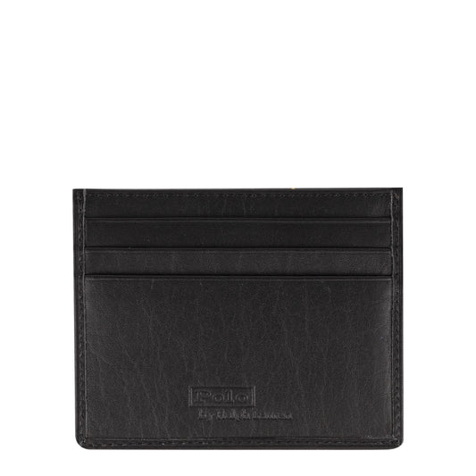 Polo Ralph Lauren Small Leather PP Card Case Black - The Sporting Lodge