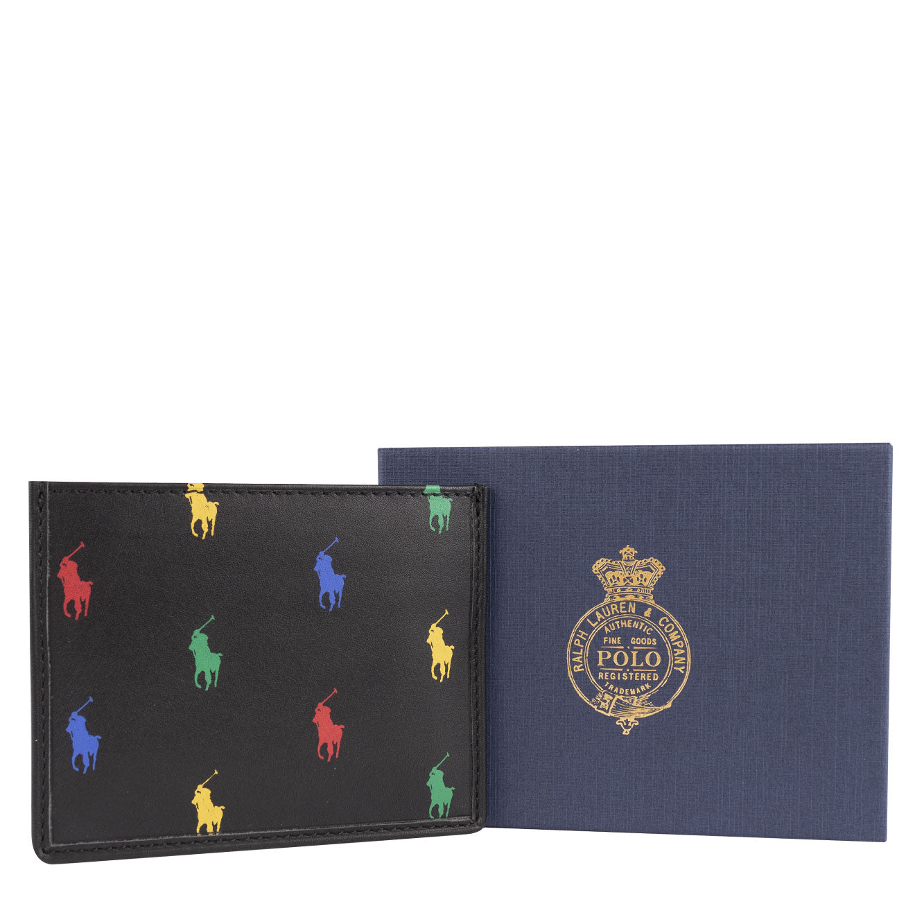 Polo Ralph Lauren Small Leather PP Card Case Black - The Sporting Lodge