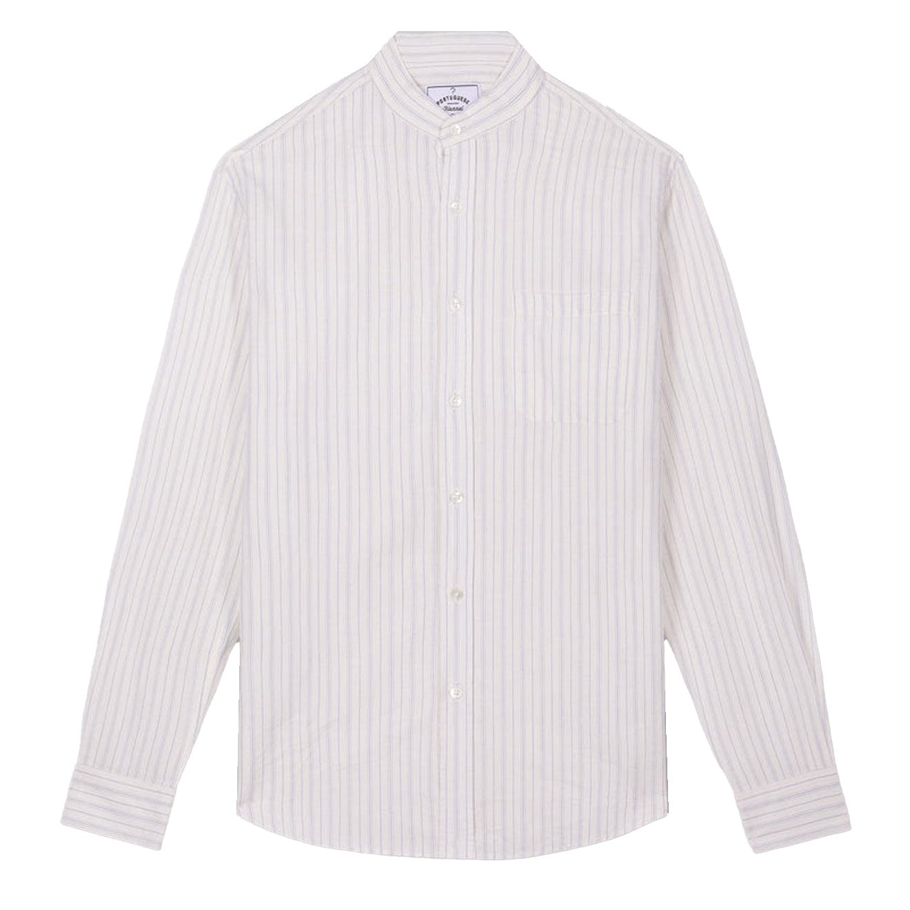 Portuguese Flannel Mao Suave Shirt White / Grey Stripe - The Sporting Lodge