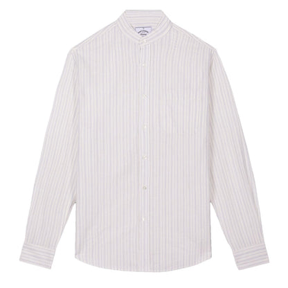Portuguese Flannel Mao Suave Shirt White / Grey Stripe - The Sporting Lodge