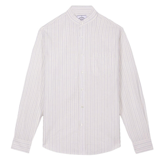 Portuguese Flannel Mao Suave Shirt White / Grey Stripe - The Sporting Lodge