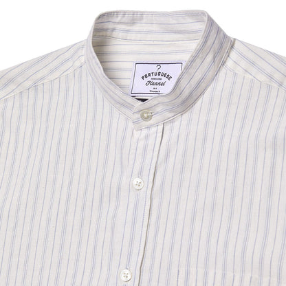 Portuguese Flannel Mao Suave Shirt White / Grey Stripe - The Sporting Lodge