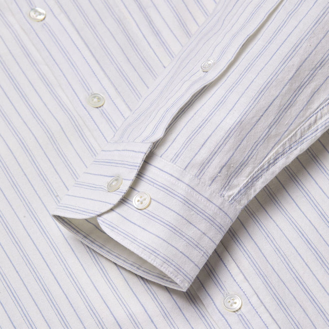 Portuguese Flannel Mao Suave Shirt White / Grey Stripe - The Sporting Lodge