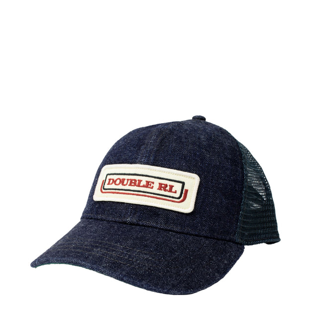 RRL by Ralph Lauren Indigo Logo-Patch Denim Trucker Cap Indigo