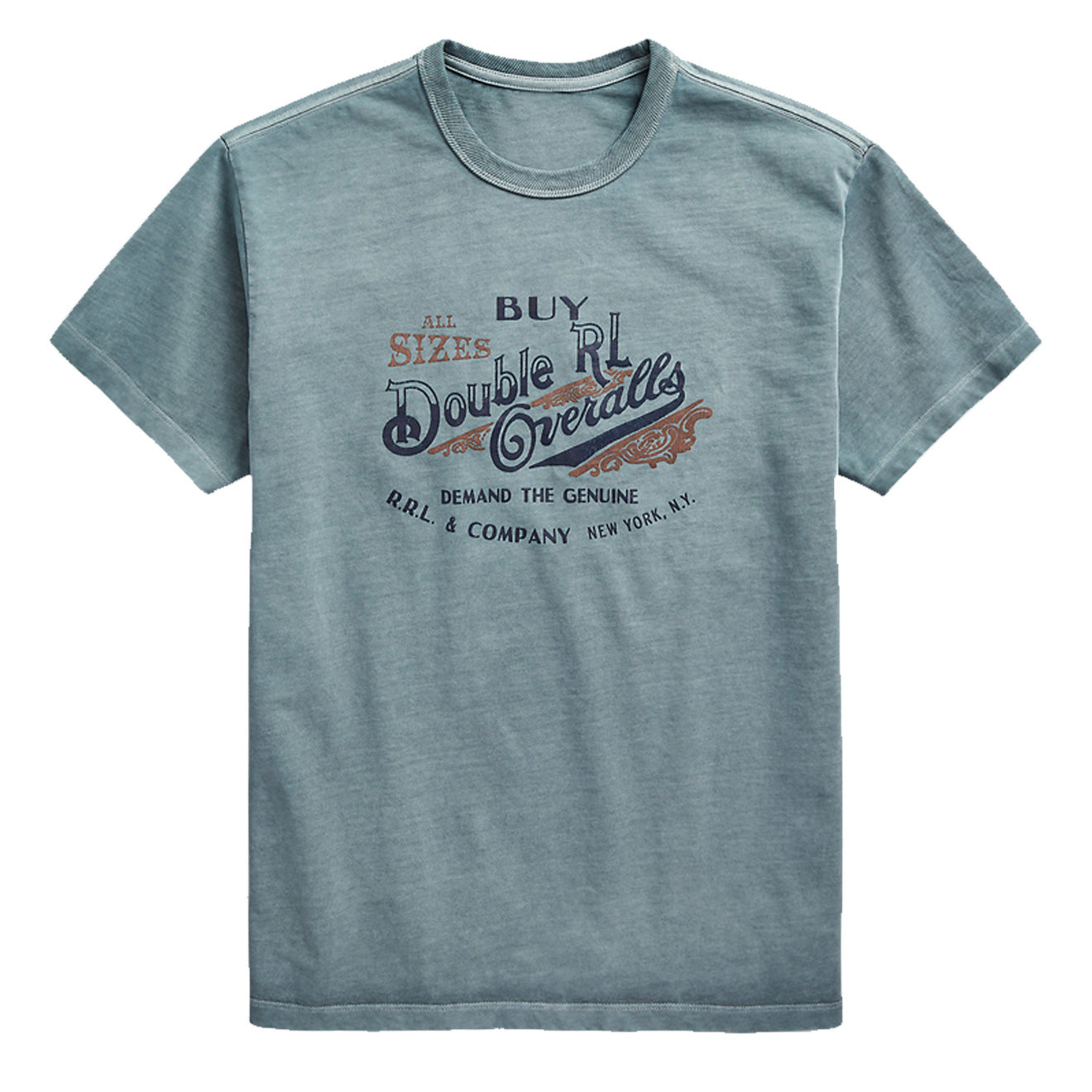 RRL by Ralph Lauren Jersey Graphic T Shirt Vintage Blue