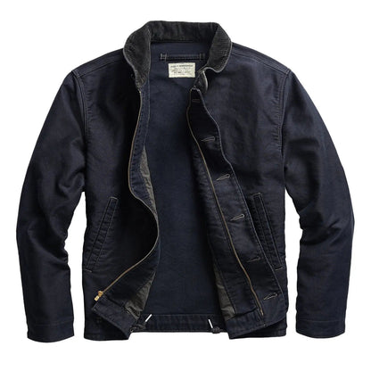 RRL by Ralph Lauren Jungle Cloth Deck Jacket Dark Navy - The Sporting Lodge